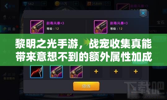 黎明之光手游，战宠收集真能带来意想不到的额外属性加成吗？