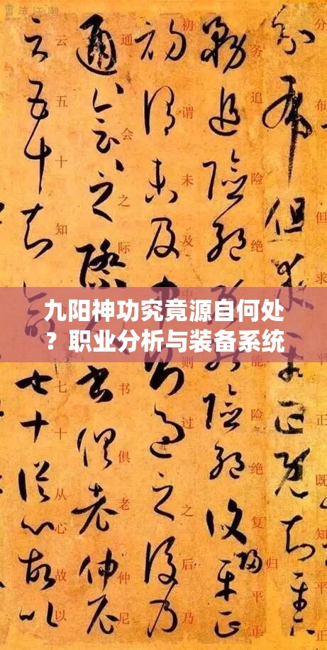 九阳神功究竟源自何处？职业分析与装备系统详解揭秘！