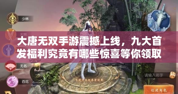 大唐无双手游震撼上线，九大首发福利究竟有哪些惊喜等你领取？