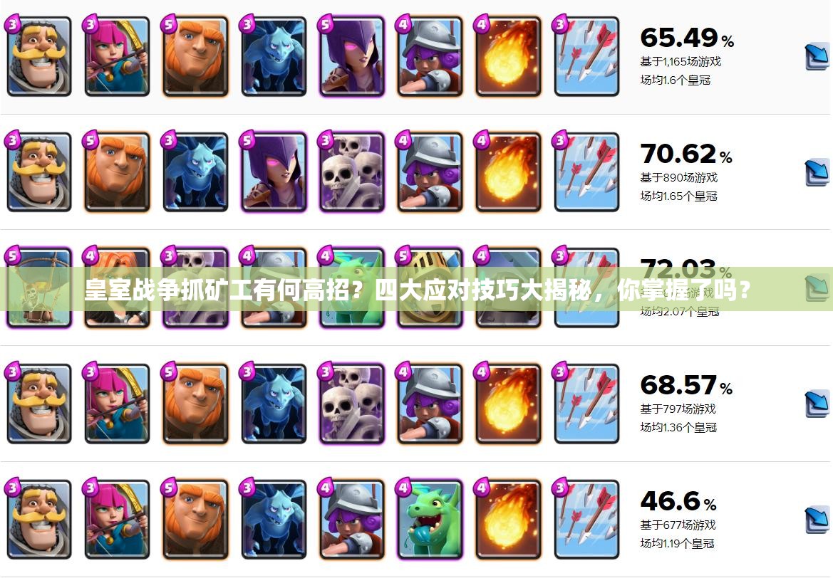 皇室战争抓矿工有何高招？四大应对技巧大揭秘，你掌握了吗？