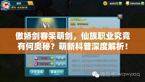 傲娇剑客呆萌剑，仙族职业究竟有何奥秘？萌新科普深度解析！