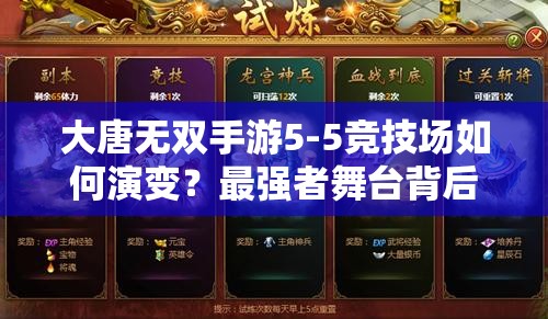 大唐无双手游5-5竞技场如何演变？最强者舞台背后有何秘密？