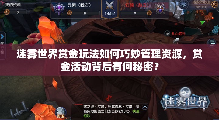 迷雾世界赏金玩法如何巧妙管理资源，赏金活动背后有何秘密？